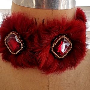 Ruby and Black Choker Necklace